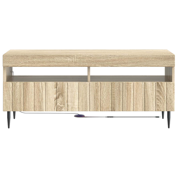 Cabinet TV cu LED Stejar Sonoma Lemn prelucrat WALTI