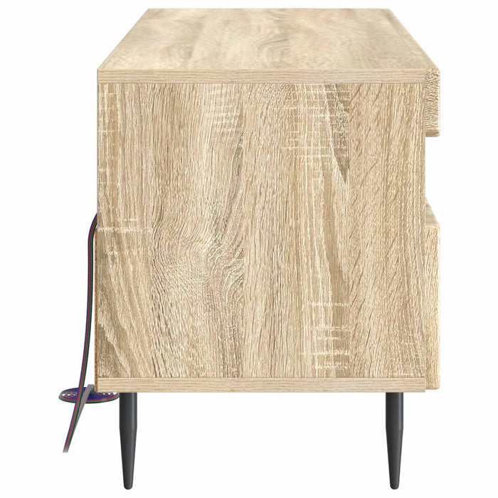 Cabinet TV cu LED Stejar Sonoma Lemn prelucrat WALTI
