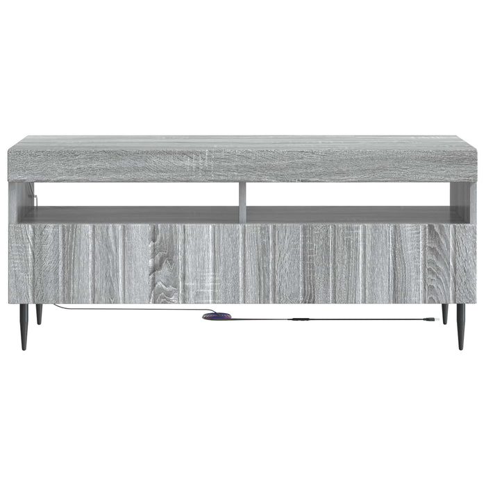 Cabinet TV cu LED Sonoma gri Lemn prelucrat WALTI