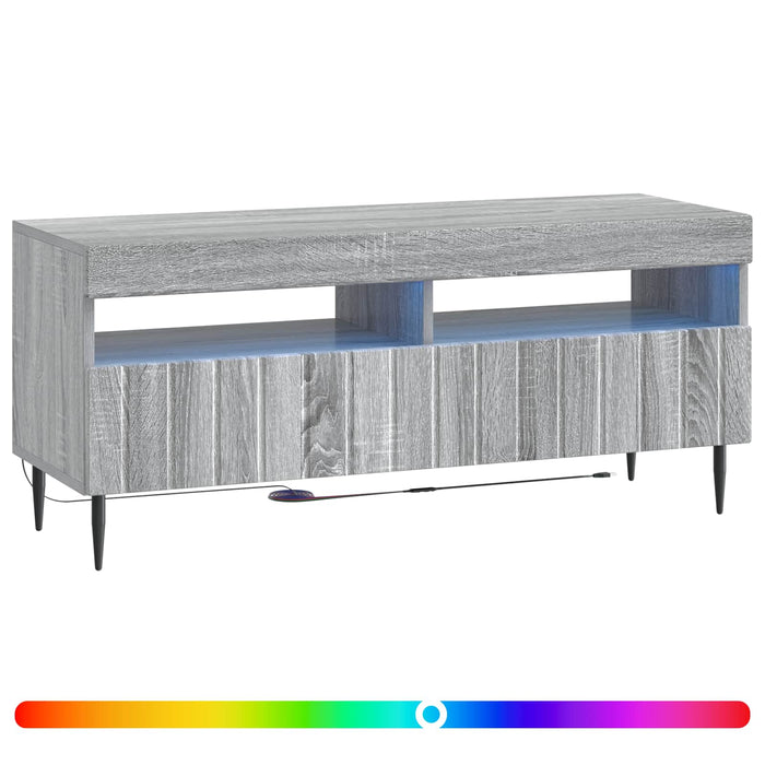 Cabinet TV cu LED Sonoma gri Lemn prelucrat WALTI