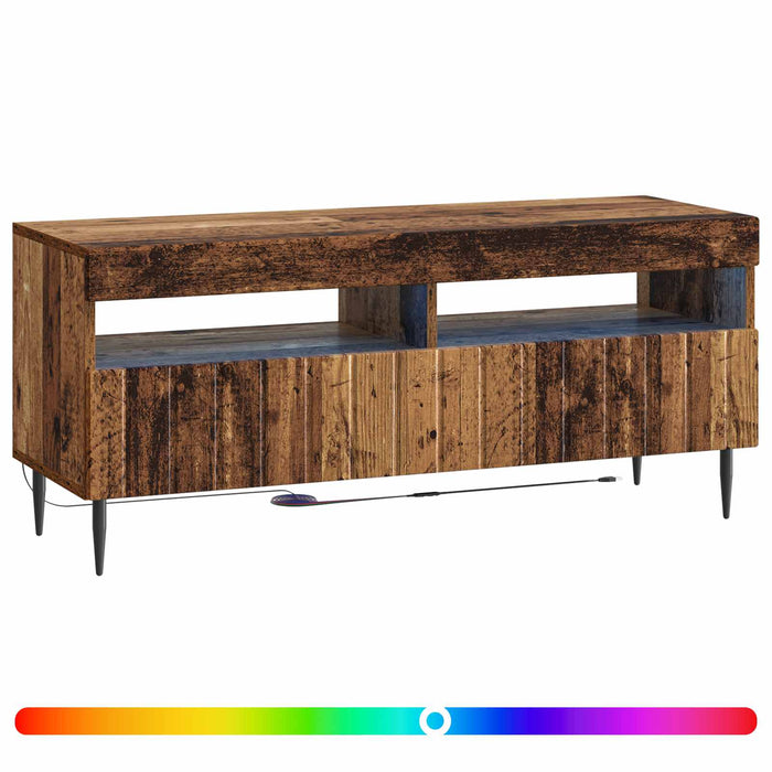 Cabinet TV cu LED Lemn vechi Lemn prelucrat WALTI