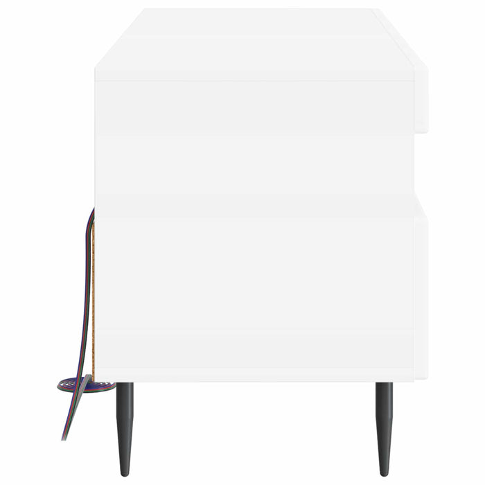 Cabinet TV cu LED Alb Lemn prelucrat WALTI