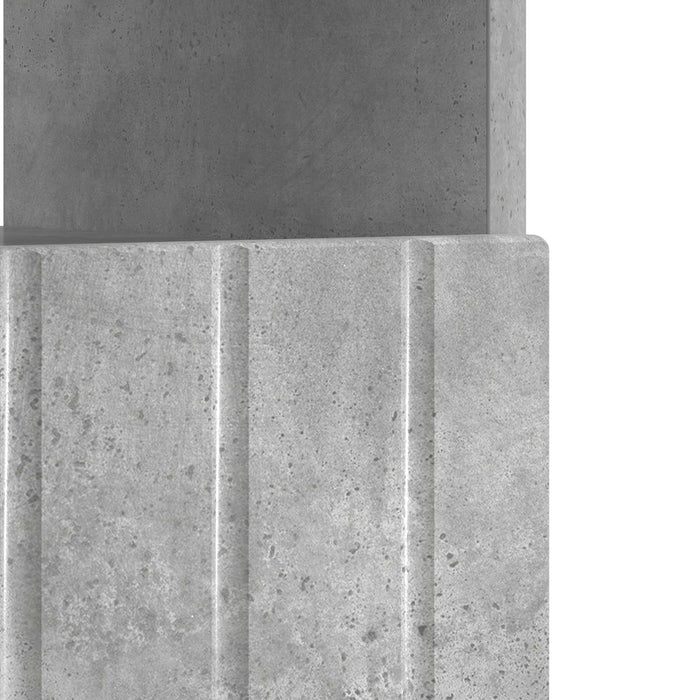 Cabinet TV cu LED Gri Beton Lemn prelucrat WALTI