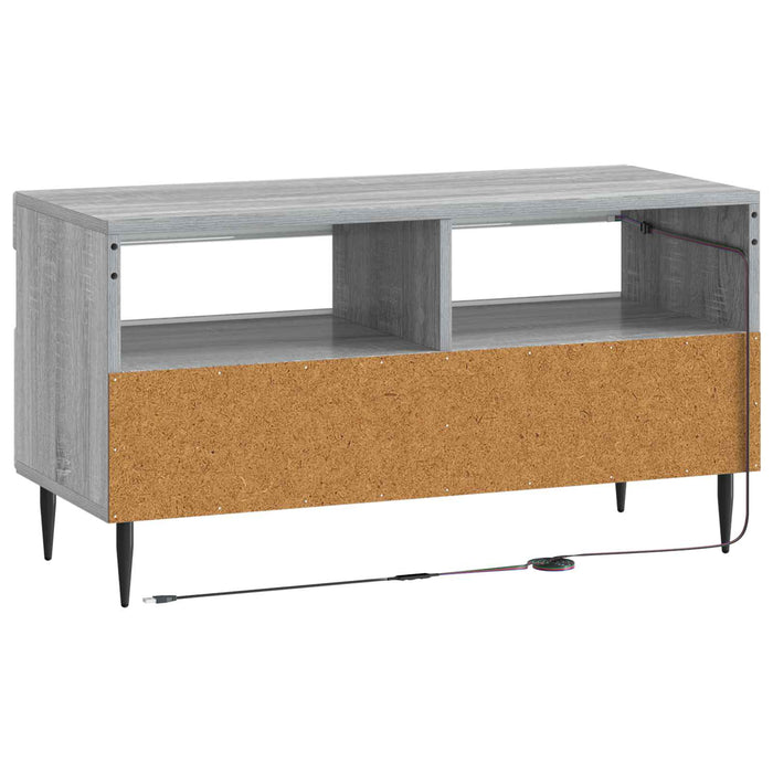 Cabinet TV cu LED Sonoma gri Lemn prelucrat WALTI