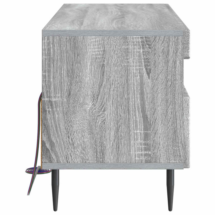 Cabinet TV cu LED Sonoma gri Lemn prelucrat WALTI