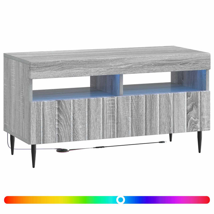Cabinet TV cu LED Sonoma gri Lemn prelucrat WALTI