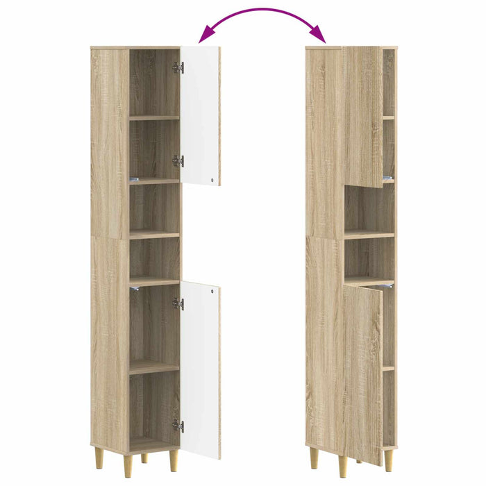 Cabinet de Baie cu Raft Deschis ARNHEM Stejar Sonoma WALTI