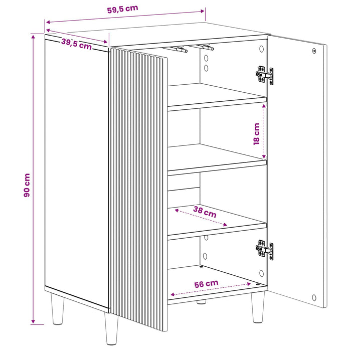 Dulap pentru pantofi ARNHEM 59,5 x 39,5 x 90 cm Lemn prelucrat WALTI