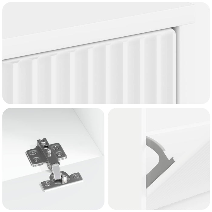 Dulap pentru pantofi ARNHEM 78 x 24 x 103 cm Lemn prelucrat Alb WALTI