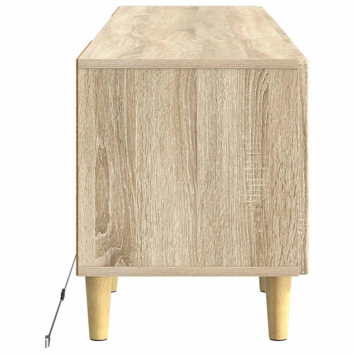 Cabinet TV cu LED Stejar Sonoma Lemn prelucrat WALTI