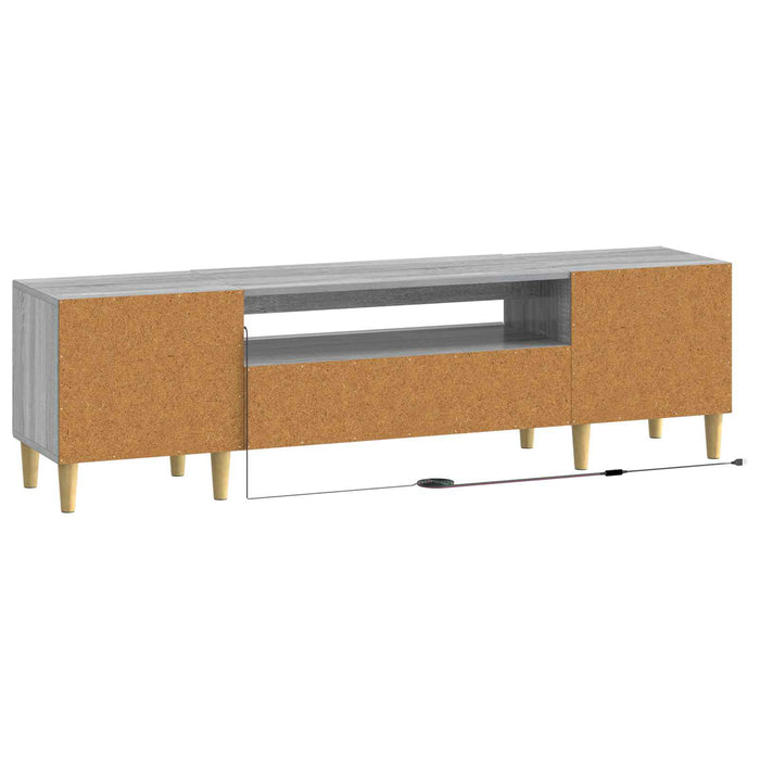 Cabinet TV cu LED Sonoma gri Lemn prelucrat WALTI