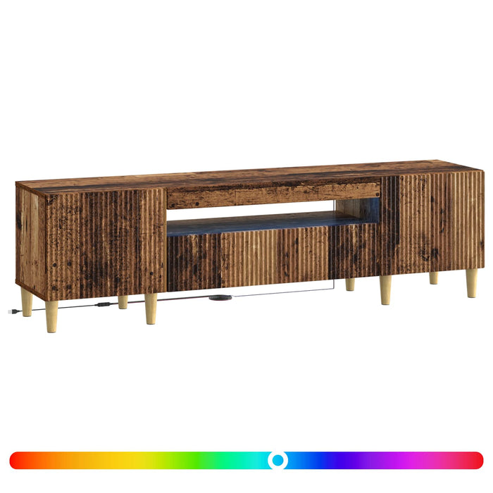 Cabinet TV cu LED Lemn vechi Lemn prelucrat WALTI