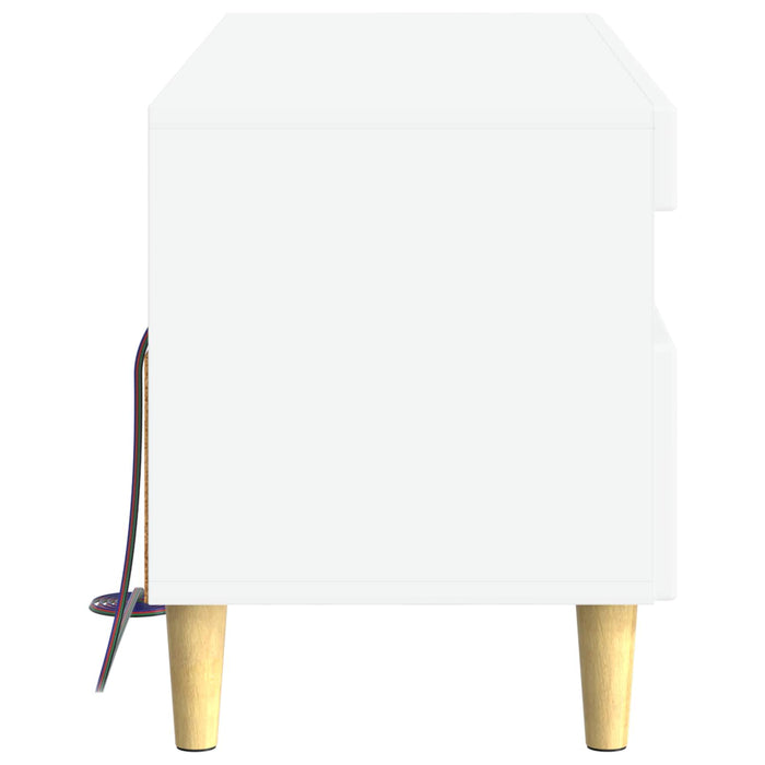 Cabinet TV cu LED Alb Lemn prelucrat WALTI