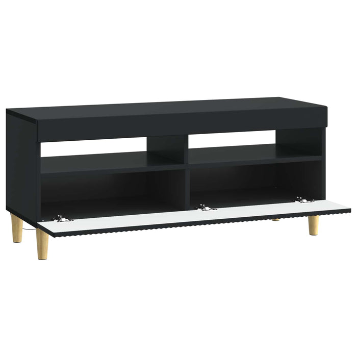 Cabinet TV cu LED Negru Lemn prelucrat WALTI