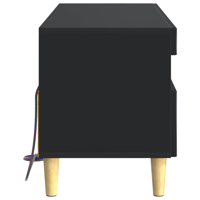 Cabinet TV cu LED Negru Lemn prelucrat WALTI