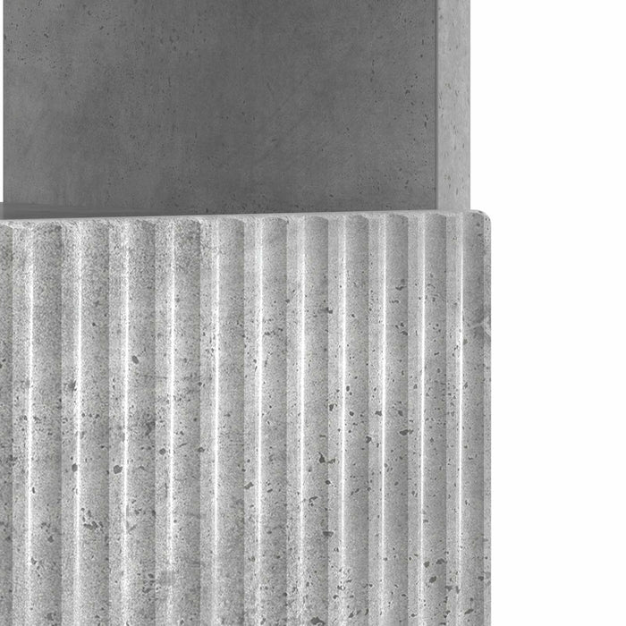 Cabinet TV cu LED Gri Beton Lemn prelucrat WALTI