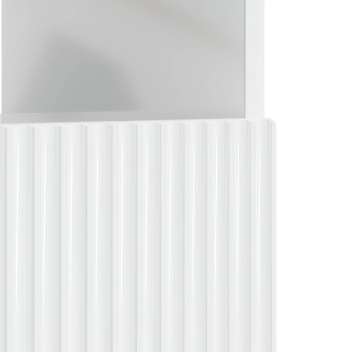 Cabinet TV cu LED Alb foarte lucios Lemn prelucrat WALTI