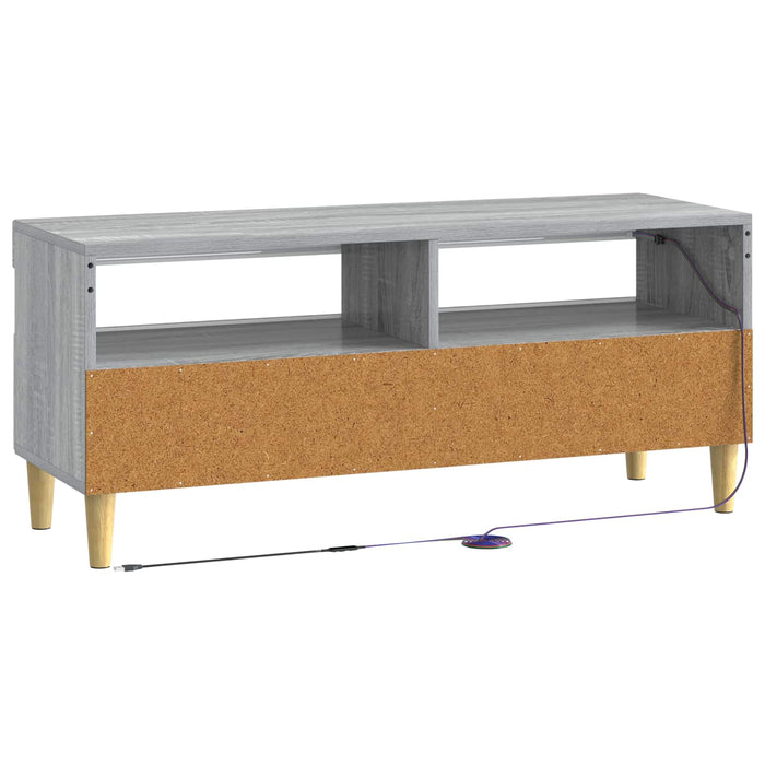 Cabinet TV cu LED Sonoma gri Lemn prelucrat WALTI