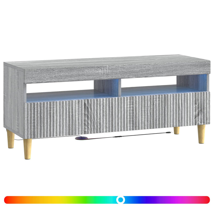 Cabinet TV cu LED Sonoma gri Lemn prelucrat WALTI