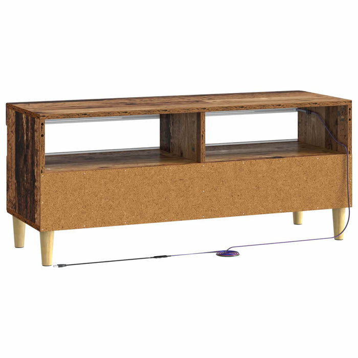 Cabinet TV cu LED Lemn vechi Lemn prelucrat WALTI