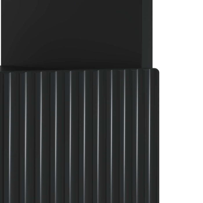 Cabinet TV cu LED Negru Lemn prelucrat WALTI