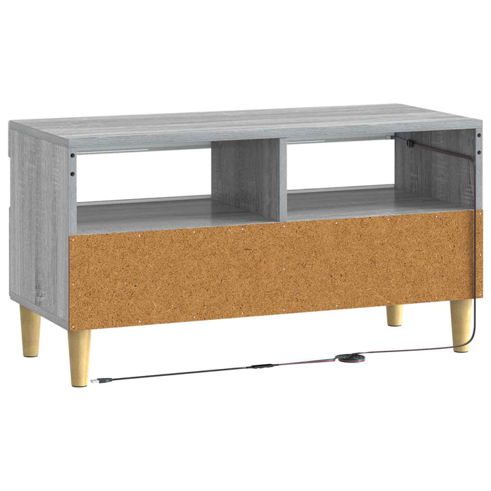 Cabinet TV cu LED Sonoma gri Lemn prelucrat WALTI