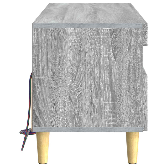 Cabinet TV cu LED Sonoma gri Lemn prelucrat WALTI