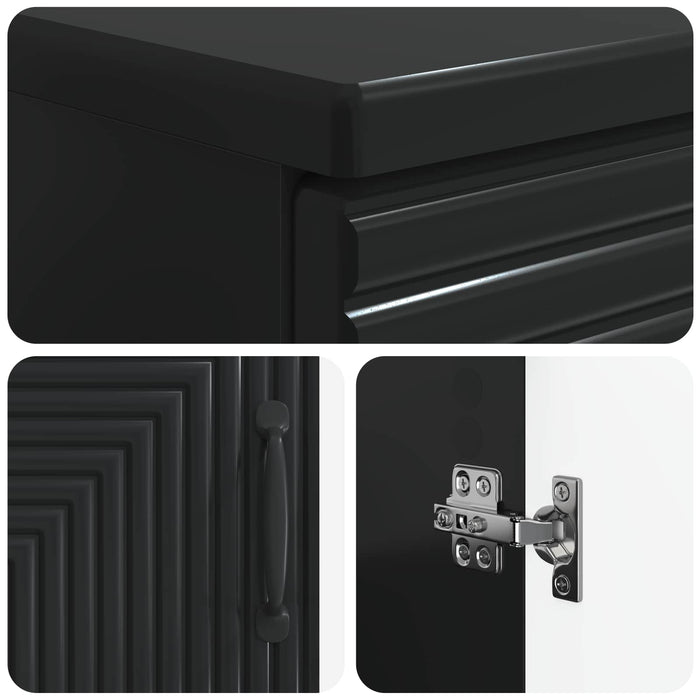 Dulap pentru Chiuveta de Baie HAARLEM Negru 59,5 x 31,5 x 59 cm - WALTI WALTI