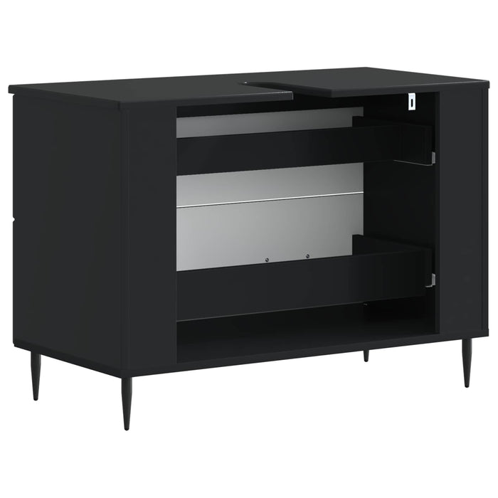 Dulap pentru Chiuveta de Baie HAARLEM Negru 82 x 41 x 58,5 cm - WALTI WALTI