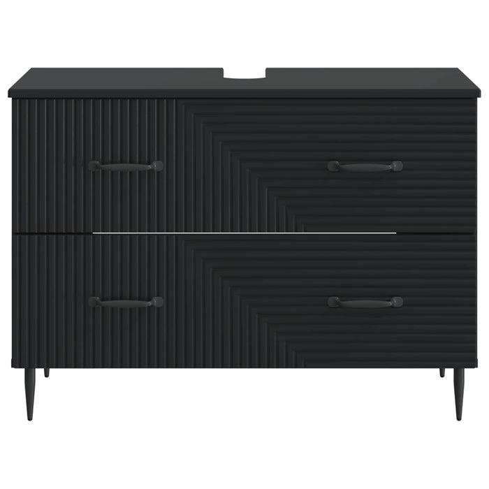 Dulap pentru Chiuveta de Baie HAARLEM Negru 82 x 41 x 58,5 cm - WALTI WALTI