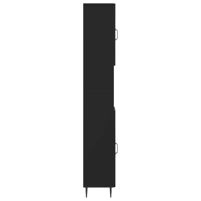 Cabinet de Baie cu Raft Deschis HAARLEM Negru 30 x 31 x 190 cm WALTI