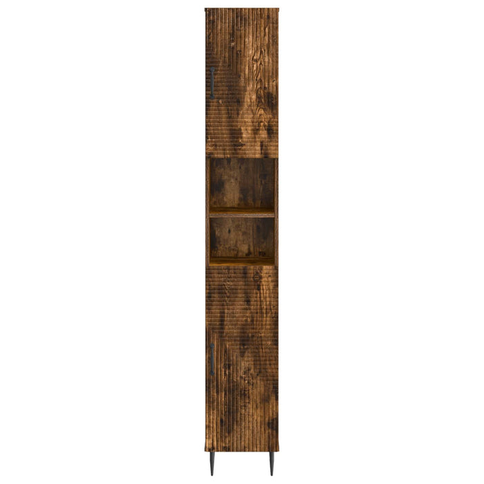 Cabinet de Baie cu Raft Deschis HAARLEM Stejar fumuriu WALTI