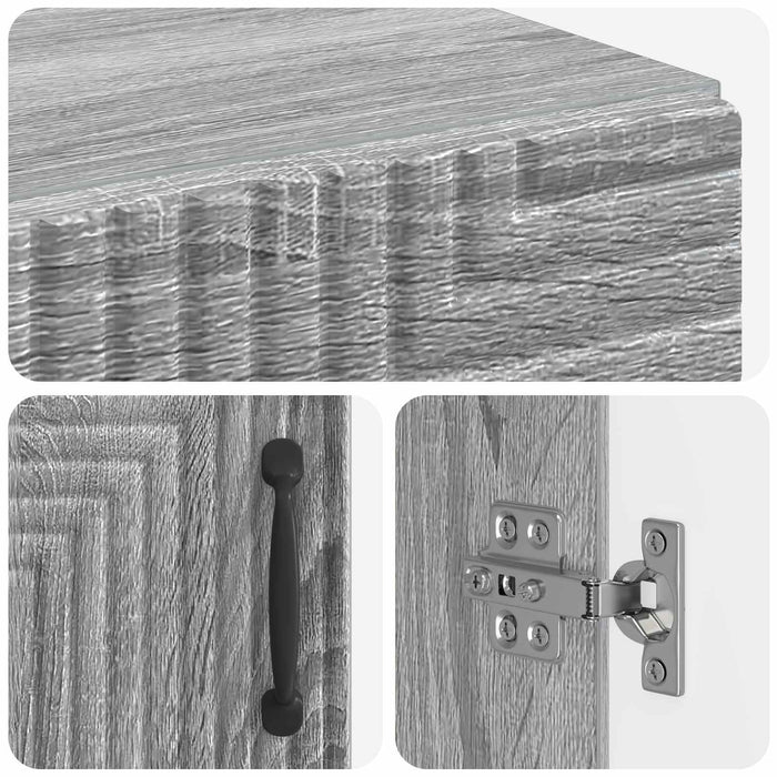 Cabinet de Baie cu Raft Deschis HAARLEM Sonoma gri WALTI