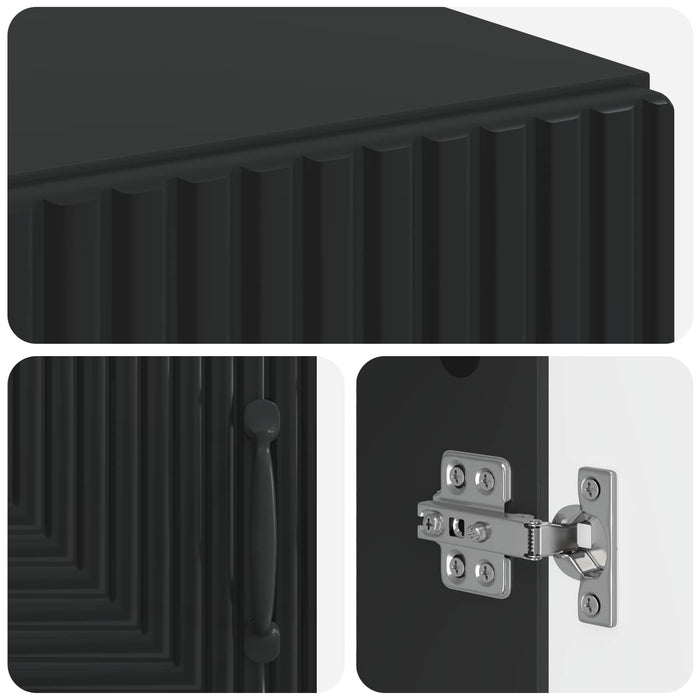 Dulap de Depozitare pentru Baie HAARLEM Negru 59,5 x 31 x 80 cm WALTI