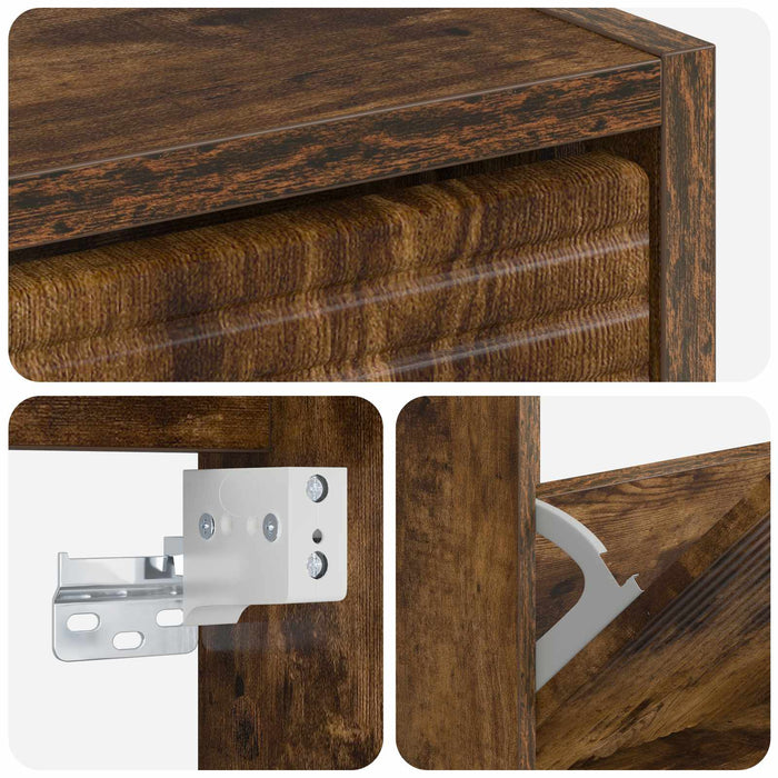 Dulap pentru pantofi montat pe perete HAARLEM 71 x 17 x 86 cm WALTI