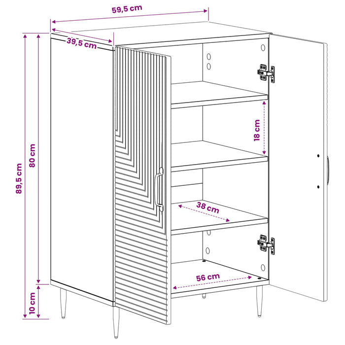 Dulap pentru pantofi HAARLEM 59,5 x 39,5 x 89,5 cm WALTI