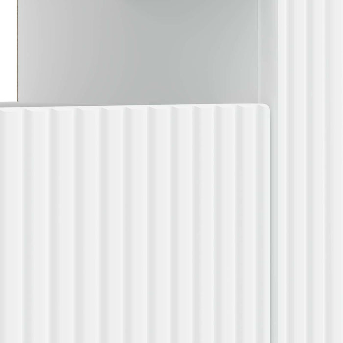 Cabinet TV cu LED Alb Lemn prelucrat WALTI