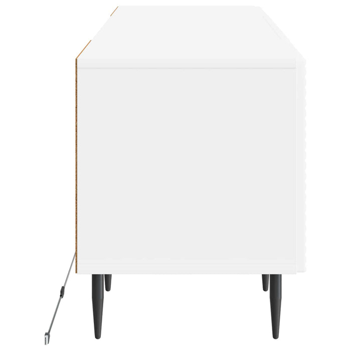 Cabinet TV cu LED Alb Lemn prelucrat WALTI
