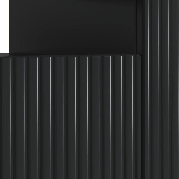 Cabinet TV cu LED Negru Lemn prelucrat WALTI