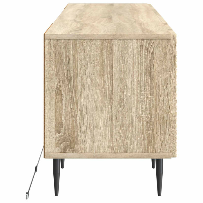 Cabinet TV cu LED Stejar Sonoma Lemn prelucrat WALTI