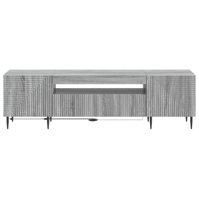 Cabinet TV cu LED Sonoma gri Lemn prelucrat WALTI