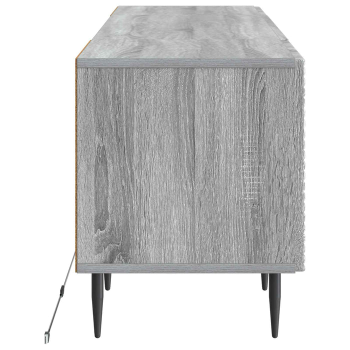 Cabinet TV cu LED Sonoma gri Lemn prelucrat WALTI