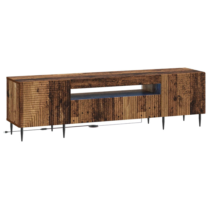 Cabinet TV cu LED Lemn vechi Lemn prelucrat WALTI