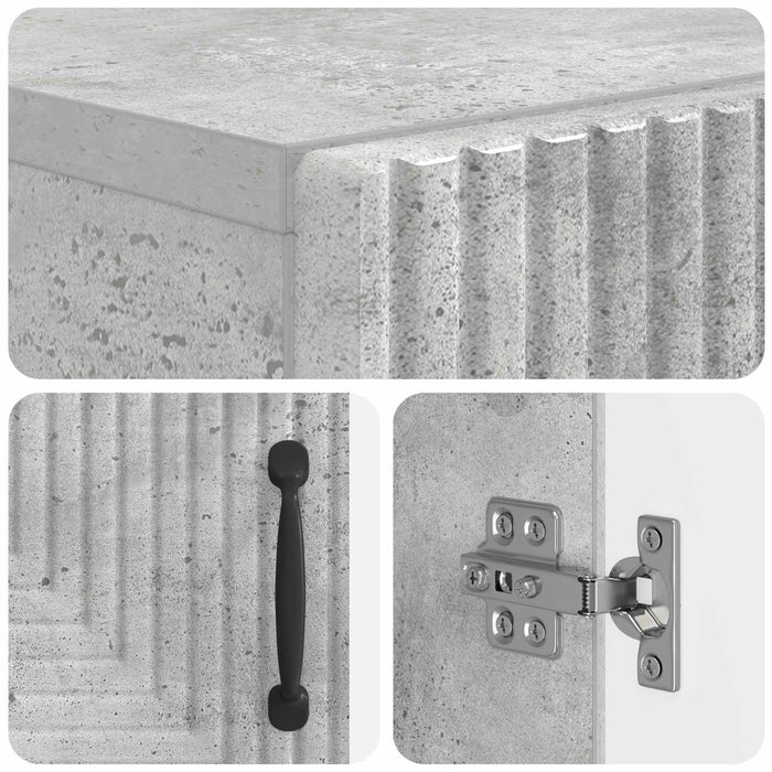 Dulap pentru toaletă HAARLEM Gri Beton 66 x 25,5 x 190 cm WALTI