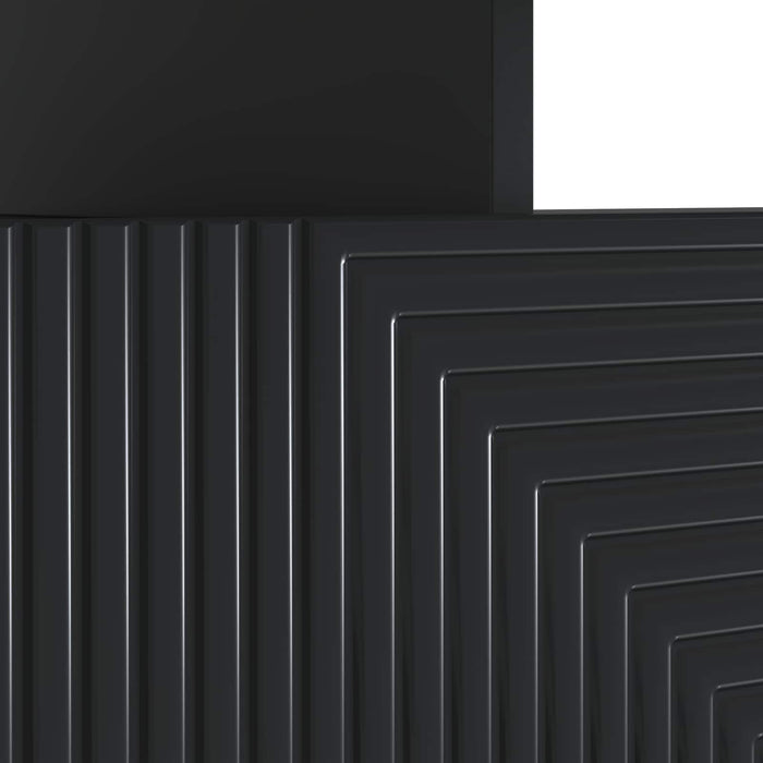 Cabinet TV cu LED Negru Lemn prelucrat WALTI