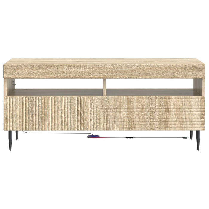 Cabinet TV cu LED Stejar Sonoma Lemn prelucrat WALTI