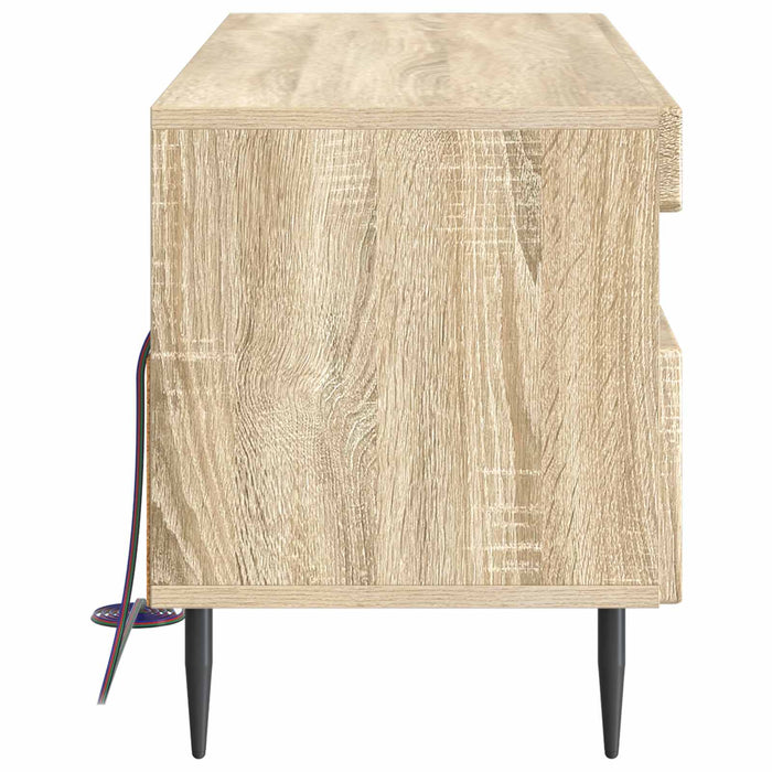 Cabinet TV cu LED Stejar Sonoma Lemn prelucrat WALTI