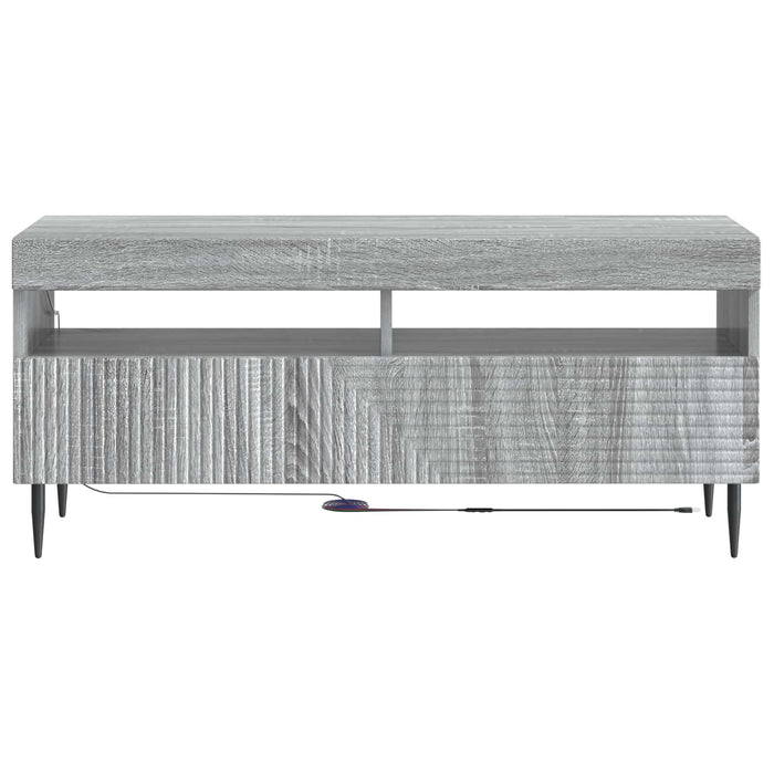 Cabinet TV cu LED Sonoma gri Lemn prelucrat WALTI