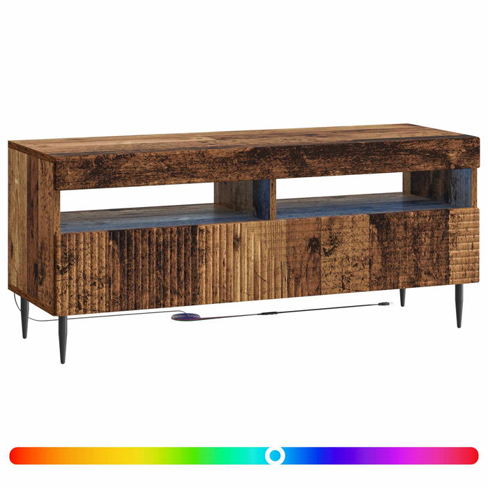 Cabinet TV cu LED Lemn vechi Lemn prelucrat WALTI