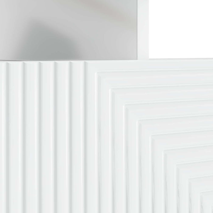 Cabinet TV cu LED Alb foarte lucios Lemn prelucrat WALTI